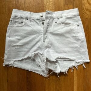 Pistola White Distressed Jean Shorts